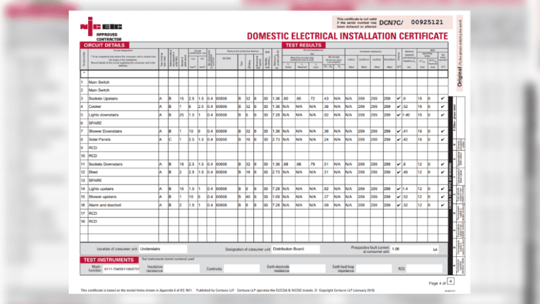 NICEIC Reports (EICR) image 2